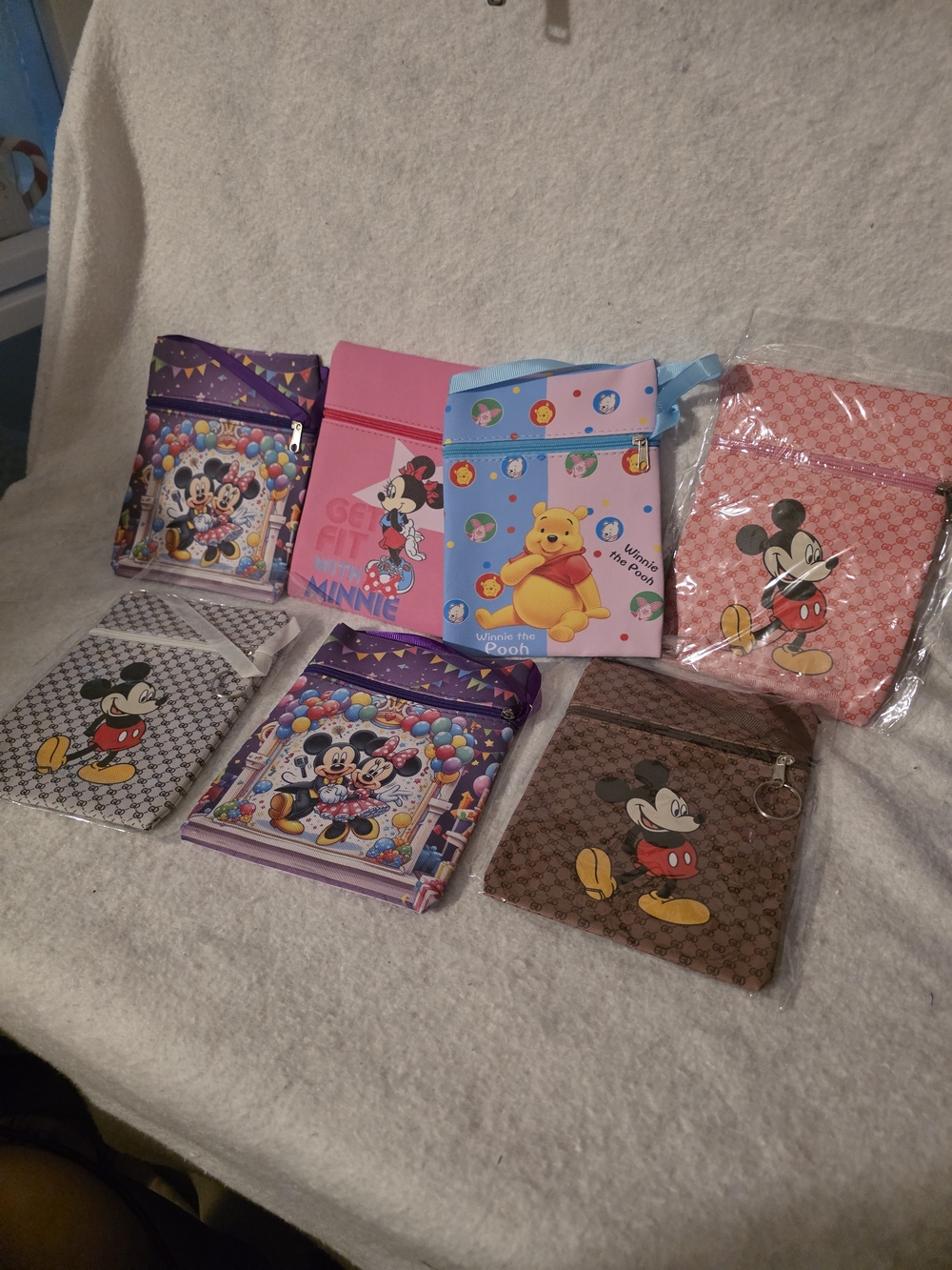 7 Disney Crossbody Bags - Pink, Blue, Purple, Brown, White